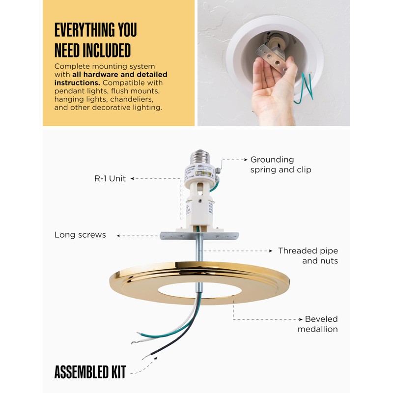 The Can Converter R1 Recessed Can Light Conversion Kit w/