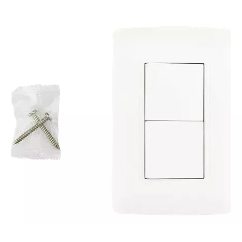 Sanelec Pack 10pzs De Placa 2 Apagadores Toscana Sanelec Blanca