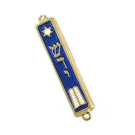 10 Commandments Mezuzah 24k Gold Plated Jewish 2.7" Mezuza Judaica Made in Israel