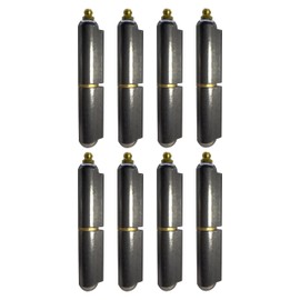 4” Inch Weldable Bullet Hinge – Heavy Duty Barrel Hinges – Weld On Gate Hinges – Weldable Door Hinges – Weld BBQ Smoker Hinge – 4.25" Inch x .775" Inch – Heavy Duty Steel TearDrop Body Pin Grease Zerk