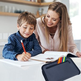 Yommie Pencil Case XXL Pencil Case Canvas Pencil Case with Zip School Pencil Case Girls Pencil Case Pencil Case Boys Teenager Pencil Case School, graphite, Classic