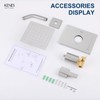 KENES Modern Brushed Nickel Shower Trim Kit, Square Shower Faucet