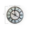 Creative Co-Op Distressed Mint Green Round Wall Clock