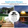 Solar Lantern Waterproof Hanging Light Outdoor Iron Art Hollow LED
