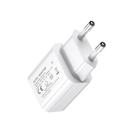 YIMINGOUFEI USB Charger, EU Standard, 5V 1A 5W, Fireproof Housing, Nickel-Plated Pins, White