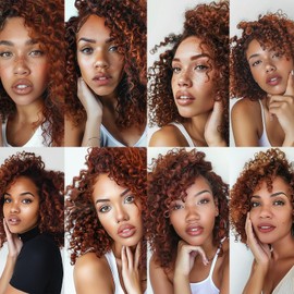 Color 33 Deep Wave Bundles Human Hair Reddish Brown Bundles 22 24 26 Inch Suitable for Diverse Styling Needs Offering Full and Thick Hair