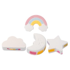 FOMIYES 4pcs Rainbow Bath Salt Essential Oil for Exfoliating and Moisturizing Skin for