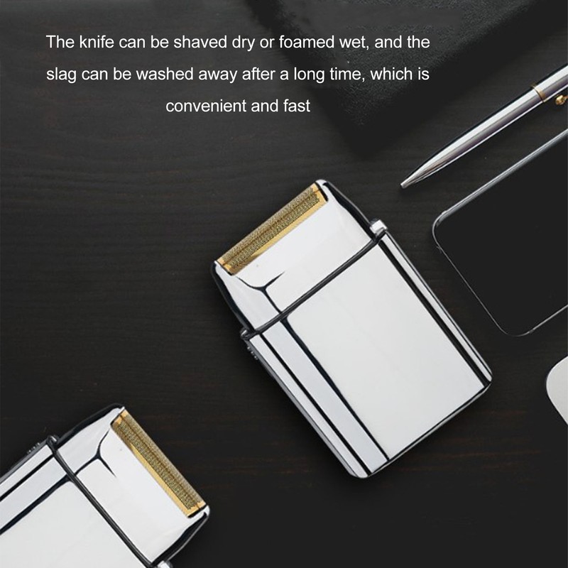 Electric Beard Trimmer Machine Stainless Steel Portable Cordless Strong Powerful