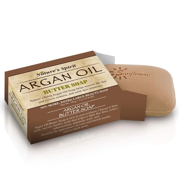 Nature's Spirit Argan Butter Soap 5 ounce (Pack of 6)