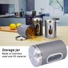 3Pcs Storage Jar Stainless Steel Food Tea Nut Container with