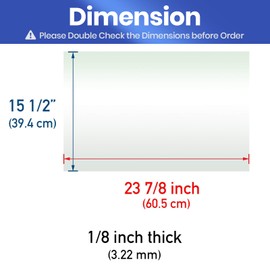 Crisper Glass Replacement Compatible with Frigidaire 240350608/AP2115928-24" x 15.5" x 1/8" Tempered Glass Crisper Drawer Cover Insert Compatible with Kenmore, Electrolux, Crosley, and More