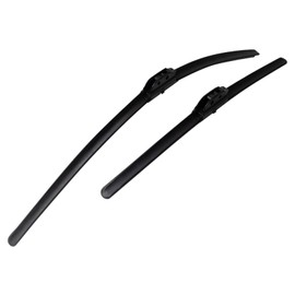 TRQ Premium Windshield Wiper Blades 16 & 26 Inch Silicone Coated & Water Repellent Wipers for Front Windshield Replacement Wiper Blades for Vehicle, Easy-Install Wipers with All-Season Performance