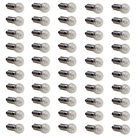 MeetUs Pack of 50 E10 12V 0.3A DC Warm White Miniature Screw Base Bulb Light Bulbs (12V)