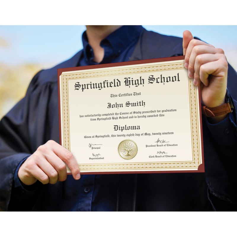 50 Pack Certificate Holders, Diploma Holders, Document Covers with Gold