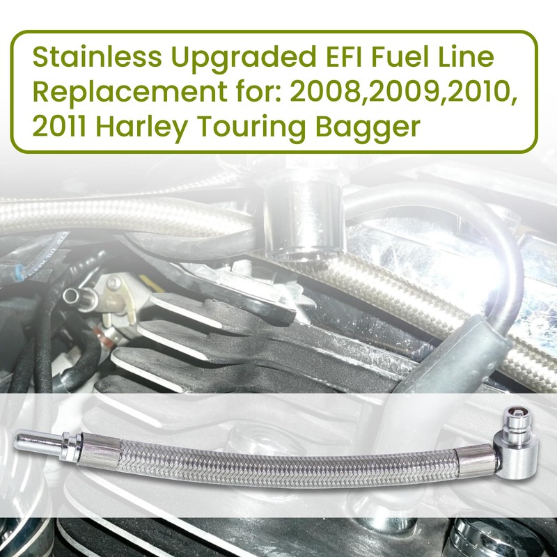 Fuel Line Stainless Fit for Harley Touring Bagger 2008-2011