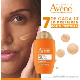 AVENE Ultra Fluid Mat Perfect, protector solar facial FPS 50+ con TriAsorB, OIL CONTROL, textura ultrafluida, 50ml