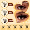 QUEWEL Eyelash Extensions Set, 280 Pieces, Individual Eyelashes, 60 +