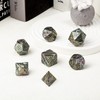 DNDND Rainbow Stripe DND Metal Dice Set,7 PCS Zinc Alloy