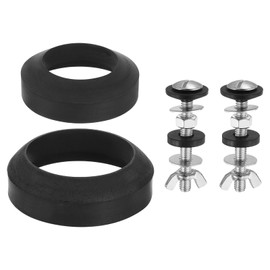 sourcing map 1Set Universal Toilet Tank to Bowl Screws Kit, Stainless Steel Heavy Duty Toilet Bolts with Lock Nuts and Gaskets for Bathroom Toilet Repair and Mounting