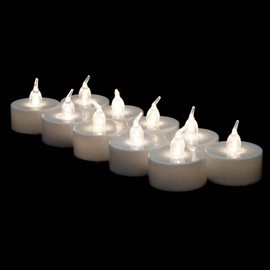 Fantado LED Battery Operated Flameless Tea Light Candles - Cool White (12 PAC...