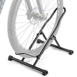 cyclists Indoor Bike Floor Stand - Bike Rack Floor Parking for Garage/Home - Bike Storage Bicycle Parking Rack Fit 20”-29” Mountain Road Bikes (For 1 Bike)