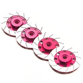 XUNJIAJIE 1 Set / 4 Pieces Aluminium Brake Disc Set for Racing Car Sakura D4 AWD/RWD (Red)