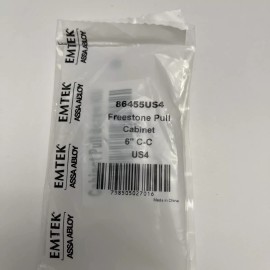 Emtek 86455US4 Urban Modern Freestone 6" C - C Bar Cabinet Pull Satin Nickel