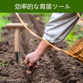 Hole Digger Hand Diver with Wooden Handle, Hole Punch, Seedling Hole Digging Tool, Versatile Hole Digging Tool, Home Gardening Tool, For Sowing, Transplanting, Planting, Seedbeds, Garden Cultivation,