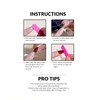 24-Piece Press On Nails, Square Short French Tips with Pink