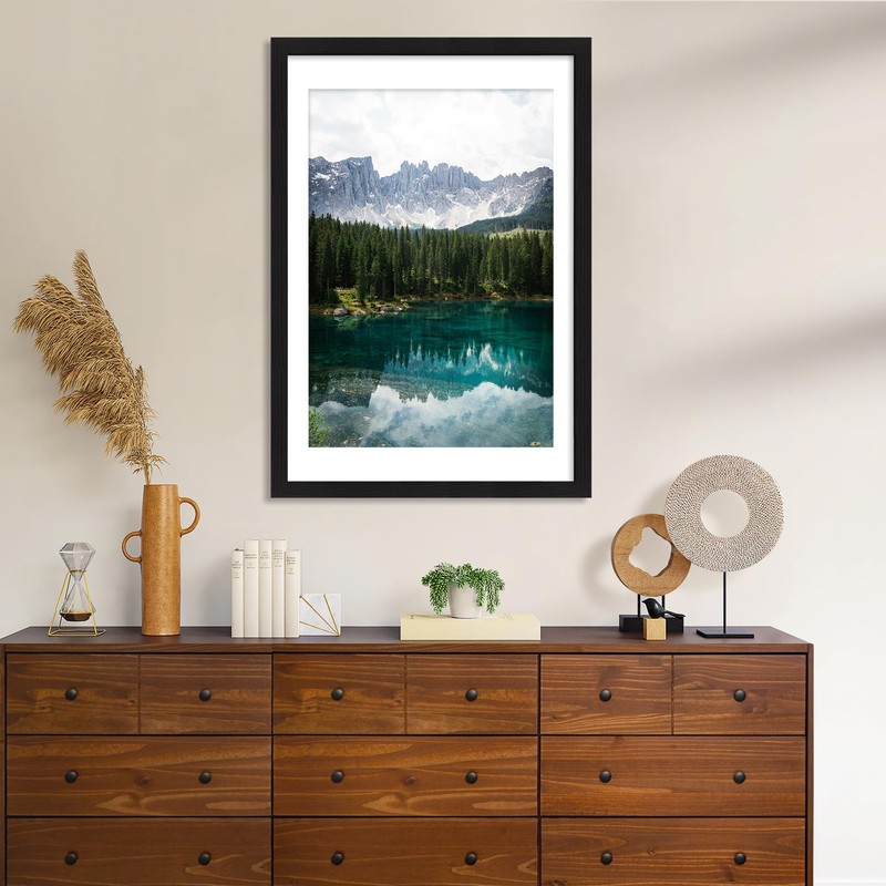iRahmen 24x36 Poster Frame Set of 2 with Plexiglass, Black