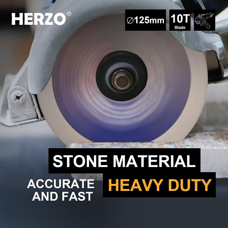 HERZO Set of 2 Diamond Cutting Discs Diameter 125 mm