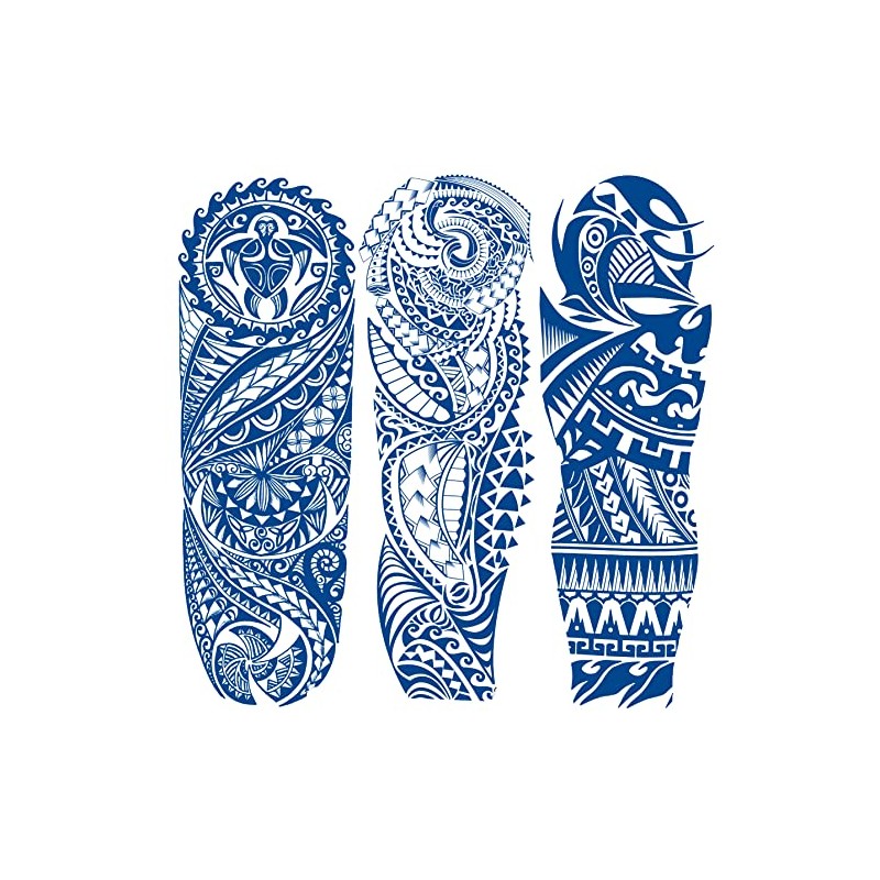 3-Sheet Semi Permanent Temporary Tribal Tattoo
