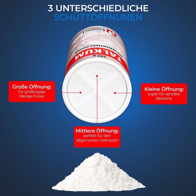 Talcum Powder for Sport, Workshop, Hobby, and Climbing, 500 g