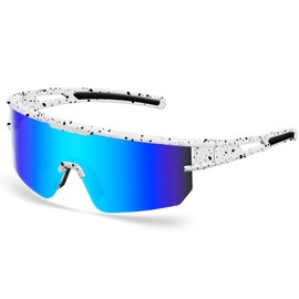 Wapreta Men Women Baseball Pit Viper Sunglasses Youth Kids Polarized UV400 Adjustable Sport Glasses Driving Fishing (P5)