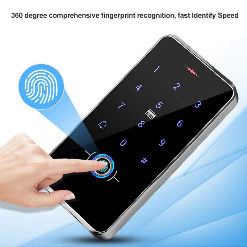 KurDunly RFID Biometric Fingerprint Access Control Keypad, Waterproof Touch Controller