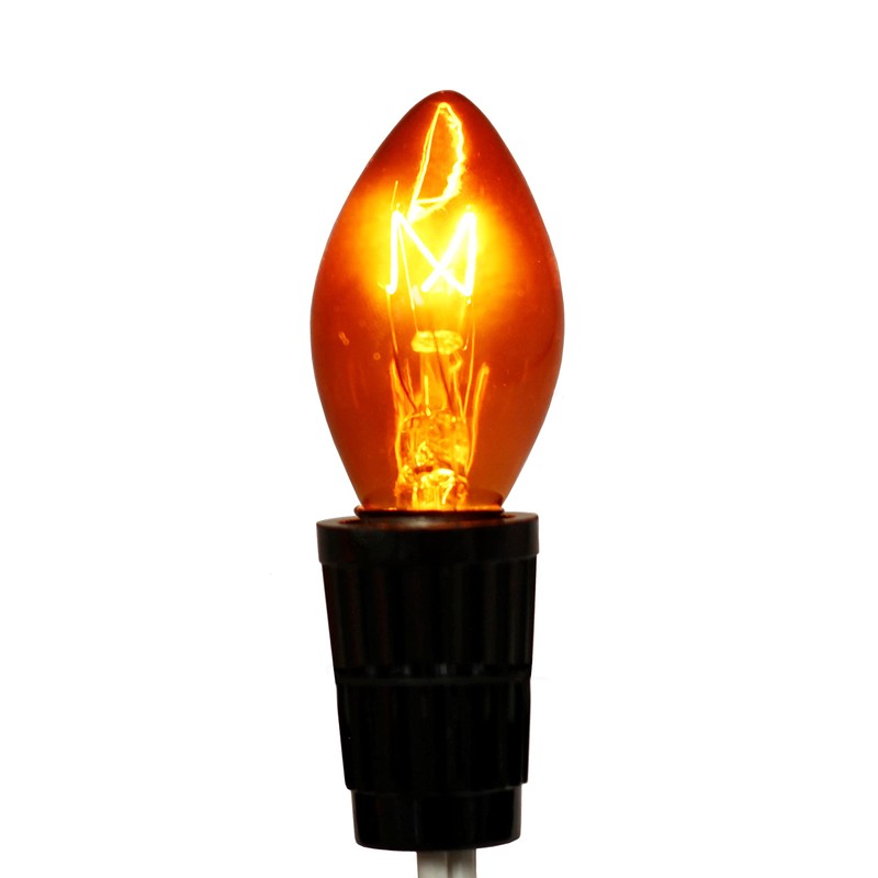 Creative Hobbies® Transparent Orange C7 Light Bulbs - 7 Watt,