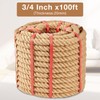 Kweetle Jute Rope 3/4 Inch x 100 FT, Hemp Rope