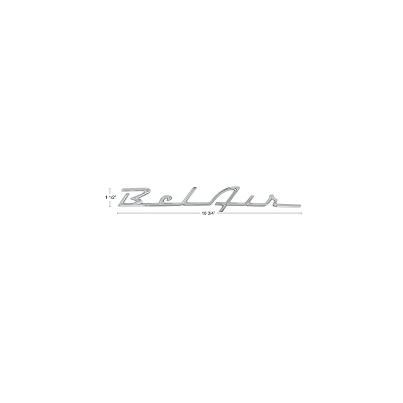United Pacific C555601 Triple Chrome Plated Bel-Air Script Emblem for