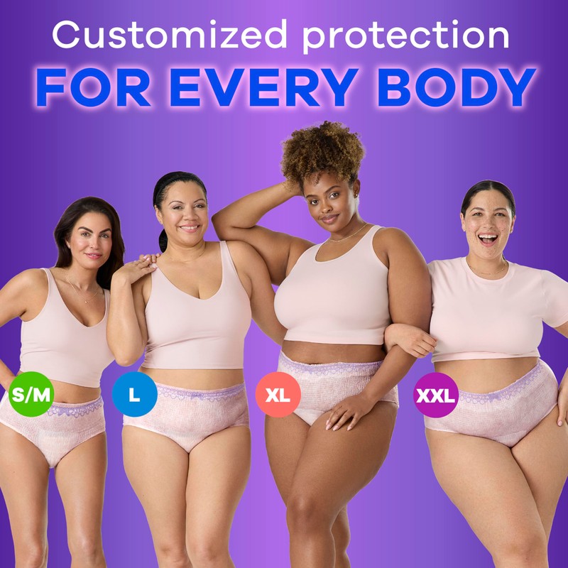 Always Discreet Adult Incontinence & Postpartum Underwear for Women, Maximum,