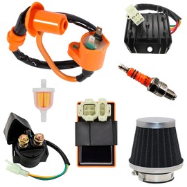 GY6 Ignition Coil 6 PIN Cdi Box 4 Pin Rectifier 110cc Solenoid Relay for GY6 TAOTAO 50cc 70cc 90cc 110cc 125cc 150cc Scooter ATV Go Kart Moped Dirt Bike