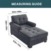 FantasDecor Velvet Chaise Lounge Cover Stretch Double Arm Chair Slipcover