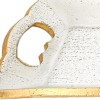 Homeroots 20" Clear And Gold Seeded Glass Serving Tray With