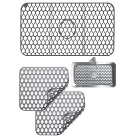 S.fields.inc シンクマット シリコン シンクシート 流し台 キッチン 耐熱 傷防止 水はね 滑り止め 台所 (小2枚)