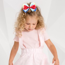 4.5 Inch Toy Hair Bow Clips - 2Pcs Cute Cartoon Creative Birthday Party Dress Up Accessories for Little Kids Girls (Snow White)