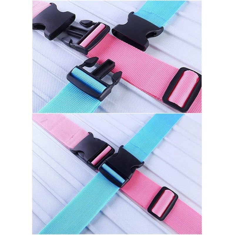 THJOPOKEEL 4Pack Multicolor Luggage Multicolor Straps Suitcase Belt Heavy Duty