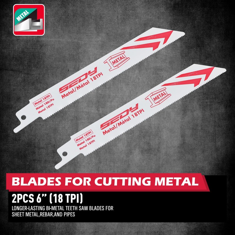 10-Piece Ultimate Reciprocating Saw Blade Set, Premium 6 & 8