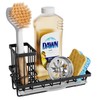 SWTYMIKI Kitchen Sink Caddy, Detachable Dish Brush Holder+Drain Tray, Sponge