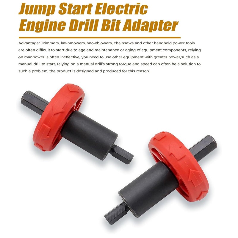 GXARTS 2PCS Jump Start Electric Engine Drill Bit Adapter Fit
