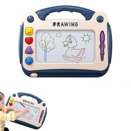 Magic Board Doodle Magnetic Wipe Clean 4 Colors Wipe Clean Magnetic Toy for Kids Magnetic Board with 4 Stamps Educational Toy for Kids 2-6 Years Old