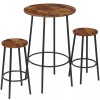 HomGarden 3 PCS Pub Dining Set Bar Table & Stools